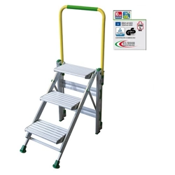 vendita online Sgabello 3 gradini con protezione modello plio Sgabelli e cavalletti da lavoro Facal